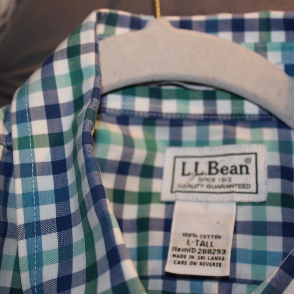L.L. BEAN TRADITIONAL FIT MENS L-TALL DRESS SHIRT LIKE NEW CONDTION - Picture 3 of 3